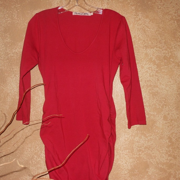 Michael Stars Dresses & Skirts - MICHAEL STARS 3/4 Sleeve Ruched Dress!! Large